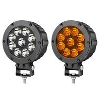 Luz LED Redonda de 4.7 Pulgadas, Ámbar o Blanca, 45W, Haz de Luz Concentrado y Difuso, 12V, Luz de Conducción LED para Camionetas