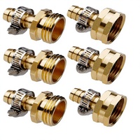 Raccord de tuyau d'arrosage de jardin en laiton massif GHT de taille personnalisée 3/4\" 5/8\" Réparation rapide Connecteur femelle