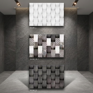 Carreaux muraux en céramique brillants 3D imitation briques traditionnelles pour intérieur, 300x450mm, émaillés numériquement, étanches - Product Image 5