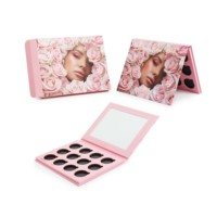 Vente promotionnelle emballage pliant de luxe multicolore avec plateau de fard à paupières miroir désert 6 18 24 36 couleurs