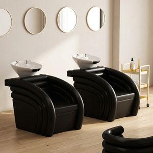 Lit de lavage de cheveux professionnel pour salon de coiffure, semi-inclinable, pour soins capillaires et shampoings, mobilier de salon de coiffure - Product Image 1