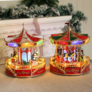 Nouvelle boîte à musique Saint Glowing avec carrousel musical - Cadeau de Noël, Décoration - Product Image 1
