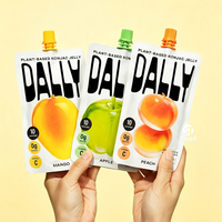 Sachets d'emballage personnalisés en aluminium imprimé pour jus, pochettes souples à bec verseur avec fermeture éclair refermable pour café, lait liquide, thé et autres boissons