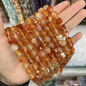 Prix d'usine Perles cubiques à facettes de 8 mm en pierres précieuses naturelles (Jade Citron, Jaspe <span class=keywords><strong>Lilas</strong></span>), brin de 15 pouces de perles cubiques pour la fabrication de bijoux - Product Image 3