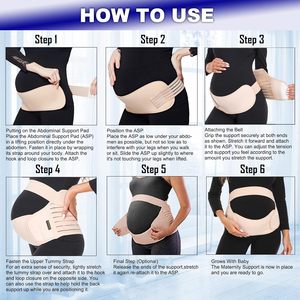 <span class=keywords><strong>Ceinture</strong></span> de <span class=keywords><strong>soutien</strong></span> réglable 3-en-1 en spandex pour le dos/le bassin/les hanches, <span class=keywords><strong>ceinture</strong></span> de <span class=keywords><strong>grossesse</strong></span> et de maternité en coton respirant et écologique - Product Image 3