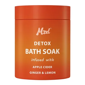 Private Label Natural Detox Ginger & Lemon Essential Oils Bath Soak Salts Vitamin C Epsom Body Scrub for Cleanse & Hydrate Skin