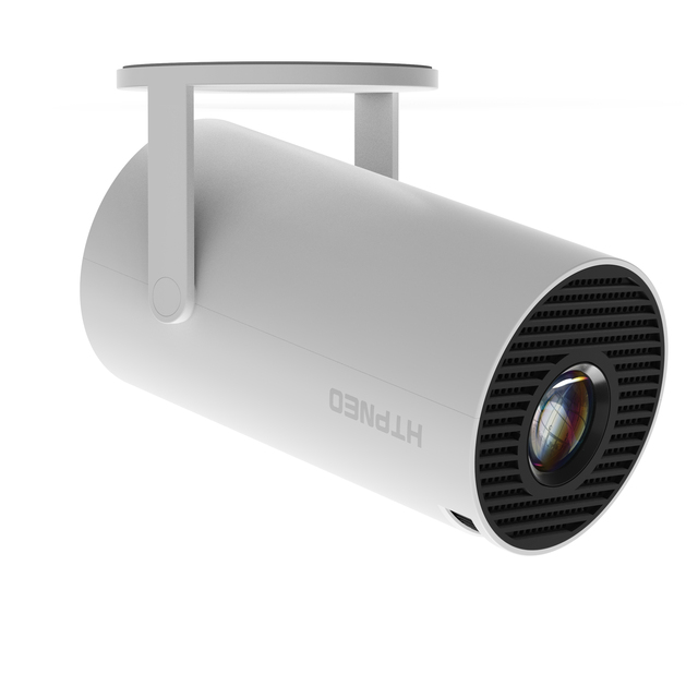 HY300 Portable Outdoor Movie Projector Android 11 1080P Brightness Built-In Speakers 40-120 Inches Projection for Backyard