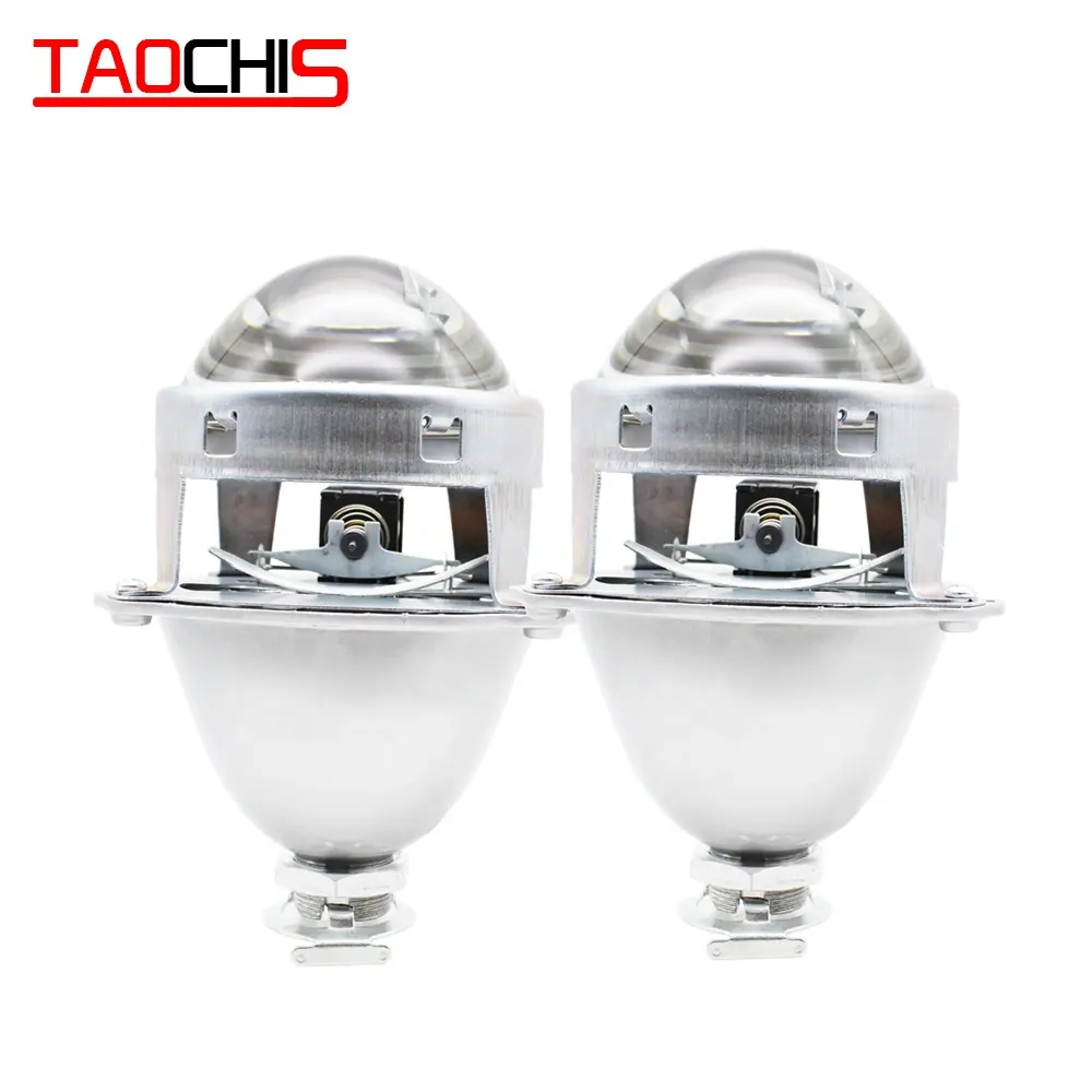 TAOCHIS araba ışık far 3.0 inç evrensel Bi xenon HID projektör Lens H1 LED ampul H4 H7 motosiklet otomatik güçlendirme kafa lambası