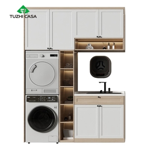 <span class=keywords><strong>Mueble</strong></span> de Lavandería de Madera Contrachapada para Balcón, Gabinetes para <span class=keywords><strong>Lavadora</strong></span> - Product Image 4