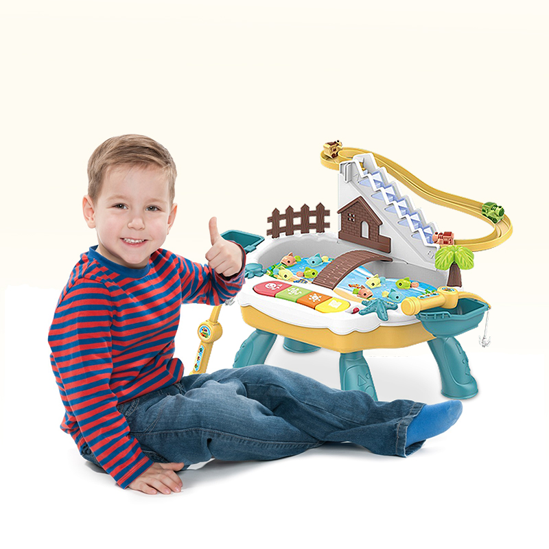 Популярные детские рыболовные игрушки, музыкальная подсветка, трек maglevu, рыболовная игрушка, костюм для родителей и детей, интерактивные Обучающие игрушки, подарки для игр