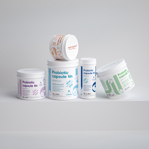Boîte en aluminium de qualité alimentaire pour compléments alimentaires, conteneur écologique recyclable avec design personnalisé, conteneur pour capsules de probiotiques - Product Image 1