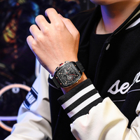 Montre chronographe à quartz pour homme avec logo personnalisé, bracelet en silicone, montre sport, lumineuse, multifonction, étanche, OEM ODM