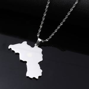 Collar de Oro Antideslustre de Moda, Collar con Colgante de Mapa de Kurdistán de Acero Inoxidable Real de 18K para Mujeres, Hombres y Niñas - Product Image 4