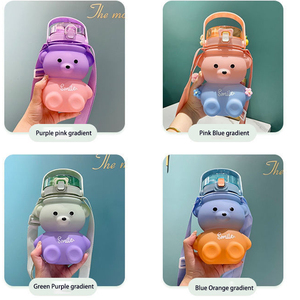 <strong>Children</strong> Student Portable Drinkware BPA Free Leakproof Bear Shape Cute Kids Water <strong>Bottles</strong> - Product Image 3