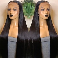 Perruques de Cheveux Humains de 30 32 34 36 38 40 Pouces, Cheveux Bruts sans Colle, Perruques Frontales Full HD en Dentelle, Perruques Péruviennes