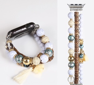 <span class=keywords><strong>Bracelet</strong></span> en perles acryliques faites à la main en <span class=keywords><strong>bois</strong></span> massif de pierre naturelle avec <span class=keywords><strong>bracelet</strong></span> de style bohème pour montre <span class=keywords><strong>Apple</strong></span> pour <span class=keywords><strong>bracelet</strong></span> de montre de bijoux Iwatch - Product Image 3