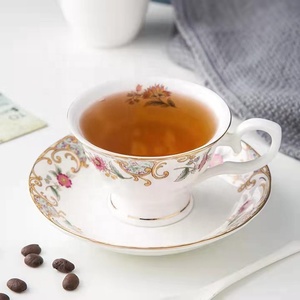 精美瓷器骨瓷220毫升陶瓷咖啡杯皇家咖啡茶杯茶碟套装 - Product Image 2