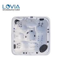 LOVIA Nouvelle Conception Jacuzzi Chauffé Économe en Énergie Baignoires Jacuzzi Extérieures Hidromasaje Spa Balboa Jacuzzi 5 Personnes pour Extérieur