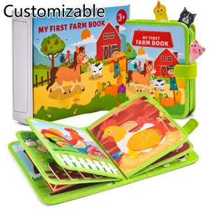 BABUR Libro de <span class=keywords><strong>Cuentos</strong></span> Educativo para Bebés, Tema Granja de Animales, Arcoíris, Juguetes Educativos de Tela para Niños Pequeños - Product Image 1