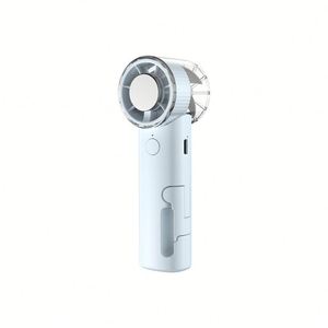 X418 New Rechargeable Ice Mini <b>Fan</b> Handheld Semiconductor Cooling <b>Fan</b> With <b>Clip</b> Buckle - Product Image 1