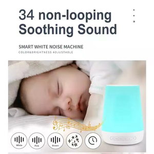 Gran oferta, caja de sonido de naturaleza <span class=keywords><strong>relajante</strong></span> 34, luz ambiental para Yoga, meditación, relajación, Control de aplicación, máquina de sueño de ruido blanco recargable - Product Image 2