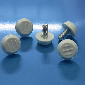 White <b>Adjustable</b> Furniture Feet 6x14 Plastic Minimalist Design Easy Installation For <b>Table</b> Chair Sofa Support - Product Image 1