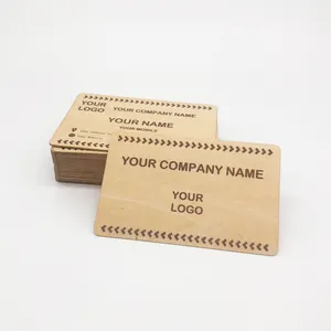 Cartes de visite en bois imprimées personnalisées