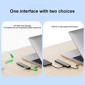 6-in-1 USB-C Hub với USB 3.0*3 Multi-Port truyền dữ liệu Power Adapter Docking Station máy tính xách tay mở rộng Docking Station kho - Product Image 4