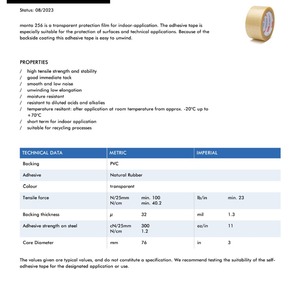 เทปพีวีซีป้องกันพื้นผิว มอนต้า อินดัสเทรียล รุ่น 256 - Product Image 2