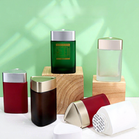60 100 ml Gesundheitsprodukt-Flasche Kapsel-Medizin-Pulver-Tabletten-Bonbon-Spender Lebensmittelechtes Glas Mattfarbenes Rundes Glas