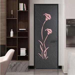 Sticker mural 3D en acrylique effet miroir Morning Glory - Décoration florale auto-adhésive pour salon, chambre et bureau - Product Image 5