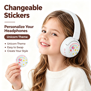 Casque Bluetooth pour enfants avec motif mignon, casque à réduction de bruit ANC, casque audio stéréo pour enfants pour l'étude - Product Image 2