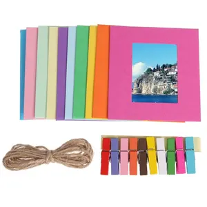 DIY Kraft Khung ảnh giấy Album ảnh 3/4/5/6/7inch treo tường khung ảnh cho hình ảnh đám cưới trang trí nhà