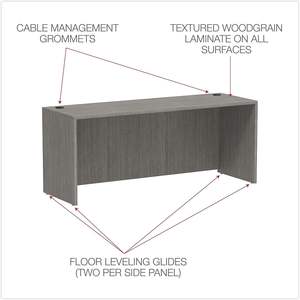 Mueble Comercial Serie Alera Valencia, 70.88w X 23.63d X 29.5h, Color Gris, Modelo Credenza - Product Image 5