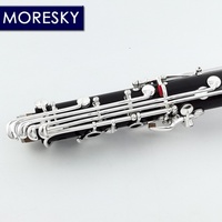 MORESKY Ebony Wood/Grenadilla Professional Clarinet A/La Nickel Silver Surface Customizable Copper-Nickel Soprano Brilliant