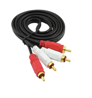 1,5 metre 2RCA'dan 2RCA'ya Ses Kablosu, Lotus İki Çiftli İki Yönlü Ses Kablosu, 4 Bağlantılı Altın Kaplama Çift Lotus Ses AV Kablosu
