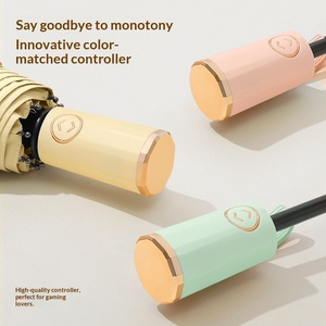 Color Glue Sunscreen Sunshade <b>Automatic</b> Folding <b>Umbrella</b> Women's Rain Shine Dual-Use UV Protection Advertising - Product Image 2