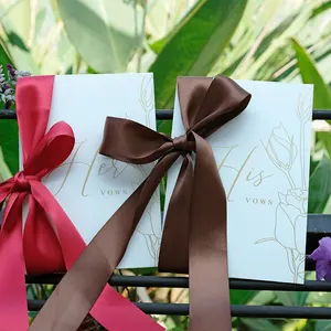 Stock a granel de alta calidad personalizado elegante estampado de papel de aluminio tarjetas de felicitación boda voto confesión Tarjeta de matrimonio