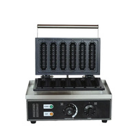 Commercial électrique en acier inoxydable Six grilles haute efficacité maïs croustillant Machine fromage Hot Dog bâton français Muffin saucisse
