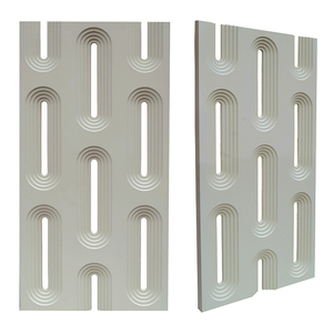 Azulejos de una sola pared 3D blancos modernos Panel hueco de PU duradero Diseño de interiores de hotel Partición de pared de <span class=keywords><strong>piedra</strong></span> artificial duradera - Product Image 3