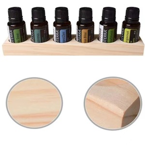 Essential Oil Wooden <b>Shelf</b> 6 Holes <b>Pine</b> Eco-Friendly Cosmetic Organizer Storage Rack - Product Image 5