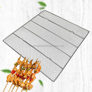 Rejilla de barbacoa de acero inoxidable 304 de grado alimenticio personalizada CE, rejilla de metal galvanizado para barbacoa, bandeja redonda de rejilla para parrilla - Product Image 2