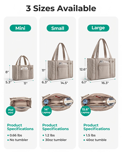 Borsa Tote e <span class=keywords><strong>a</strong></span> Tracolla da Donna in Poliestere Impermeabile 14L con Chiusura <span class=keywords><strong>a</strong></span> Cerniera, Opzione Logo Personalizzato per Viaggi, Uso Quotidiano e <span class=keywords><strong>Shopping</strong></span> - Product Image 2