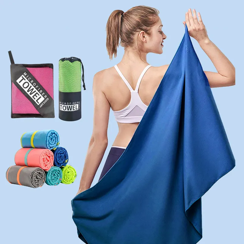 Hot Sale 60X120Cm Microfiber Suède Stof 80% Polyester 20% Polyamide Microvezel Reizen Outdoor Yoga Sport Gym Handdoek