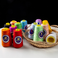 In Stock Wholesale Hilo Solid Color Dyed Spun 100% Polyester Yarn With Different Colors 40/2 Polyester Sewing Thread