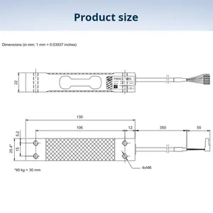 Sensor de Pesaje HBM PW6CC3, Celda de Carga con Precisión del 0.5%, Salida Analógica, Montaje con Tornillos, -20~+70 - Product Image 3