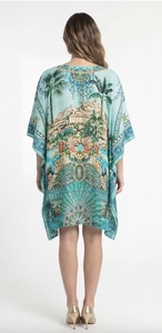 Robe longue africaine Dashiki pour femme, coupe ample, style tunique, poncho, kimono, aspect satiné soyeux, tenue de vacances bohème, respirante - Product Image 2