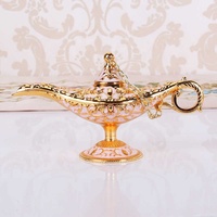 Avrupa klasik el sanatları dekoratif yaratıcı süsler sahne isteyen lamba hediye Metal trompet Aladdin lamba