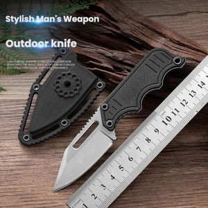 Mini-couteau d'extérieur pour auto-défense, petit couteau droit EDC portable, couteau SOG pour le camping, à porter en collier - Product Image 1