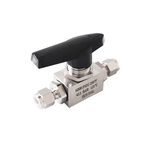 SS-83TS8 SS-83XKS8 Válvula de bola de gas para instrumentos de alta presión de 4000 PSI, de 3 piezas, con extremo de tubo, de acero inoxidable 316L - Product Image 2